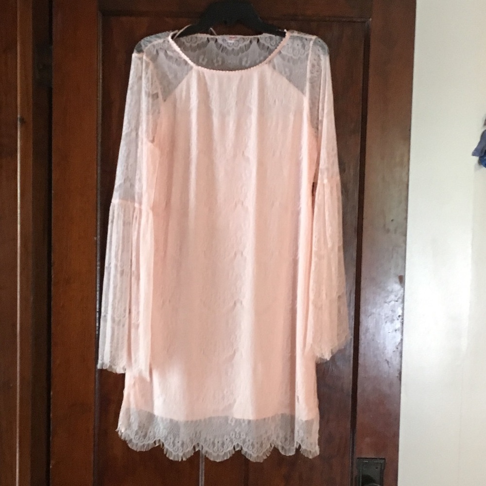 Brand new light pink lace dress